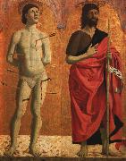 Piero della Francesca St.Sebastian and St.John the Baptist France oil painting artist